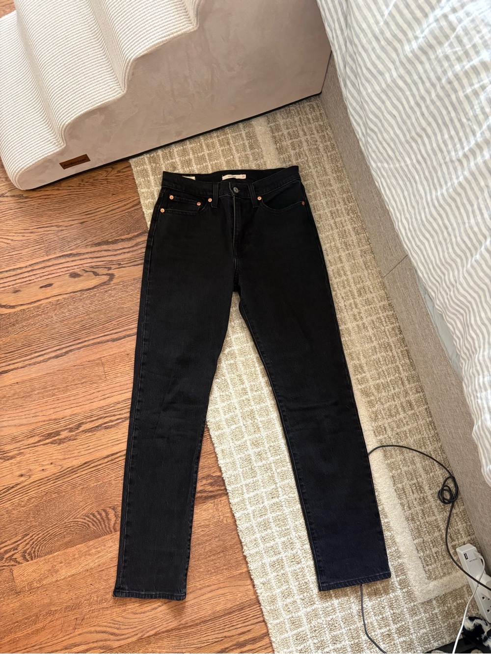 Levi's Wedgie Slim black jean